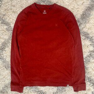 Hurley Long Sleeve shirt Men's Small Red Maroon Minimalist Sweatshirt Crewneck